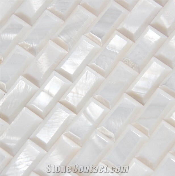 Natural Sea Shell 3d Cladding,Freshwater Sea Shell Decorative Wall Mosaic Panel,Square Shaped Sea Shell Mosaic Pattern Wall Cladding for Interior Wall Decor