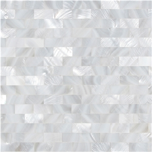 Natural Sea Shell Cladding,Freshwater Sea Shell Decorative Wall Mosaic Panel,Square Shaped Sea Shell Mosaic Wall Cladding for Interior Decor
