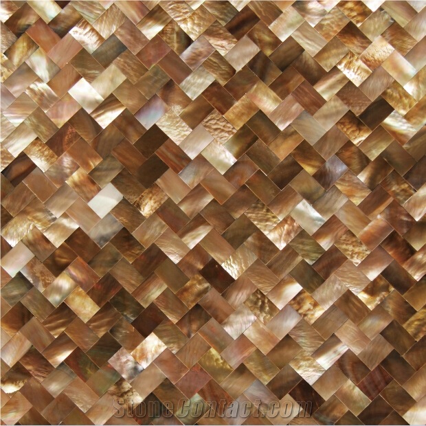 Natural Sea Shell Claddings,Penguin Sea Shell Decorative Wall Mosaic Panel,Square Shaped Sea Shell Mosaic Pattern Wall Cladding for Interior Decor