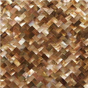 Natural Sea Shell Claddings,Penguin Sea Shell Decorative Wall Mosaic Panel,Square Shaped Sea Shell Mosaic Pattern Wall Cladding for Interior Decor