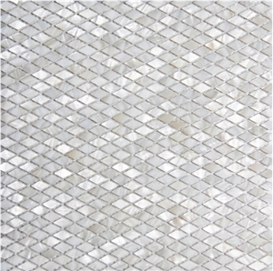 Natural Sea Shell Mosaic,Freshwater Sea Shell Wall Mosaic Panel,Rhombus Shaped Sea Shell Mosaic Pattern for Interior Wall Decoration