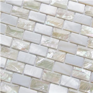 Natural Sea Shell Mosaic Wall Cladding,Freshwater Sea Shell Mixed White Abalone Sea Shell Wall Mosaic,Square Shaped Sea Shell Mosaic Pattern for Interior Wall Decor