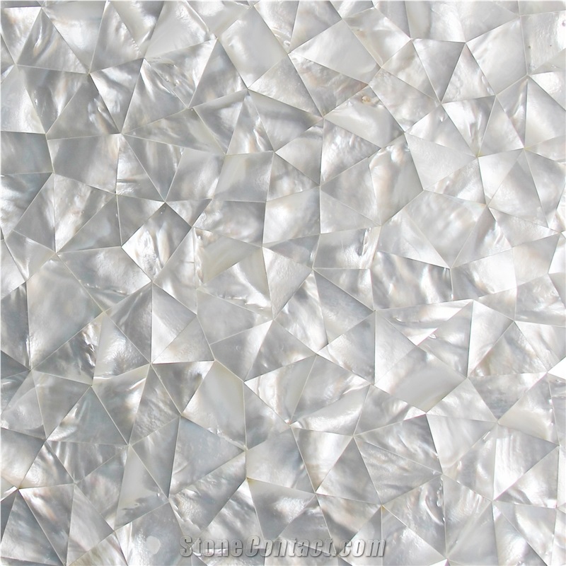 Natural White Sea Shell Mosaic,Butterfly Sea Shell Decorative Wall Mosaic,Triangle Shaped Sea Shell Mosaic Pattern for Interior Wall Decoration