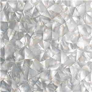 Natural White Sea Shell Mosaic,Butterfly Sea Shell Decorative Wall Mosaic,Triangle Shaped Sea Shell Mosaic Pattern for Interior Wall Decoration