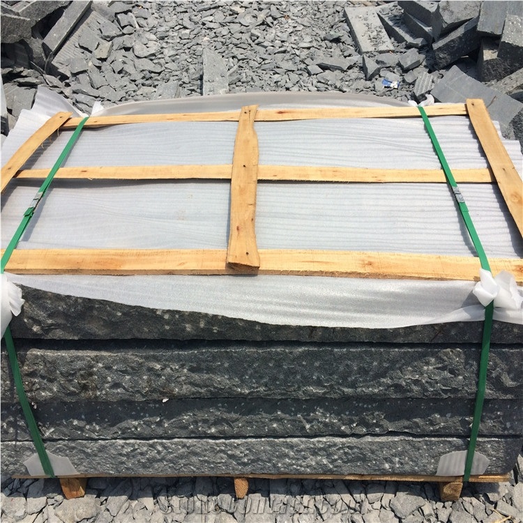 Rough Picked G654 Granite Kerbstone,G654 Granite Curbstone,Dark Grey Granite Side Stone for Landscaping Decoration