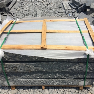 Rough Picked G654 Granite Kerbstone,G654 Granite Curbstone,Dark Grey Granite Side Stone for Landscaping Decoration