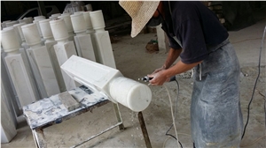 Stone Bridges,Guangxi White Marble Pillars,China Carrara White Marble Palisade,White Marble Garden Boulders for Garden Decor