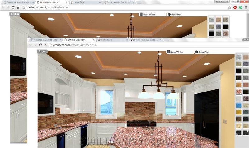 Chima Pink Granite Countertops, Pink Granite Kitchen Countertops India
