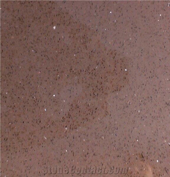 Galaxy Brown Quartz Stone Tiles & Slabs, Engineered Stone, Terrazzo