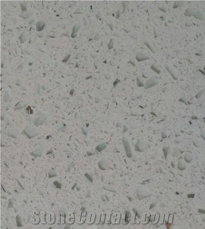 Galaxy White Quartz Stone Tiles & Slabs, Grey Engineered Stone, Terrazzo, Floor Tiles, Wall Tiles
