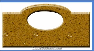 Quartz Stone Countertop, yellow engineered stone vanity tops