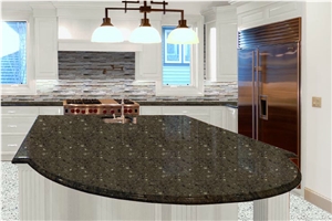 Rasotica Vb Quartz Countertops, Brown Quartz Stone Kitchen Countertops, Island Tops