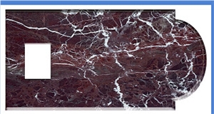 Rosa Levanto Marble Kitchen Countertop, Red Marble Kitchen Countertops, Vanity Tops