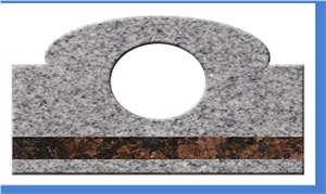 Sira Grey Granite Bathroom Countertop, Grey Granite Bath Tops, Vanity Tops