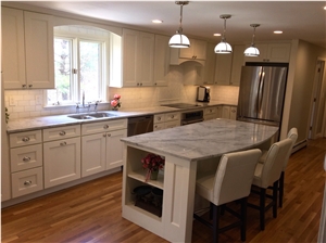 Super White Quartzite Kitchen Countertops