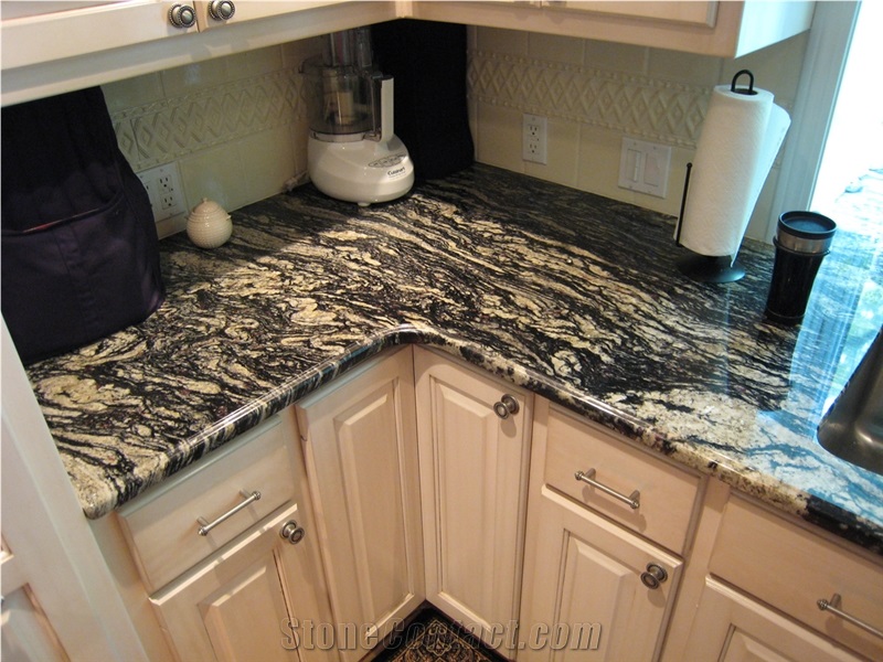 Tempest Black Granite Countertop