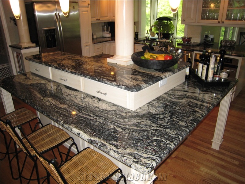 Tempest Black Granite Countertop