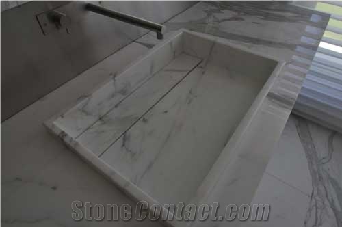 Calacatta Gold Marble Farm Sink