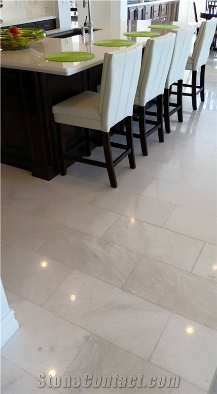 Diamond White Polished 12"X24" Marble Flooring
