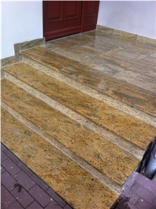 Kashmir Gold Granite Steps and Risers