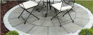 Budhpura Grey Sandstone Patio Circle, Grey Sandstone Cube Stone & Pavers Budhpura Grey Sandstone Patio Circle, Grey Sandstone Cube Stone & Pavers