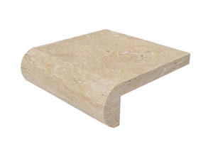 Afyon Beige Travertine Pool Coping, Pool Deck Drain