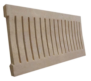 Afyon Beige Travertine Pool Coping, Pool Deck Drain