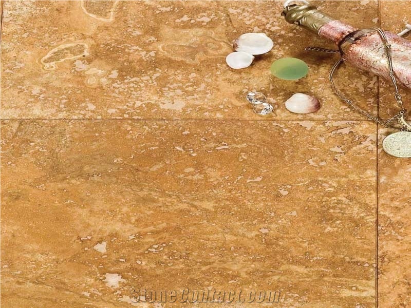Afyon Yellow Travertine Flooring Tiles
