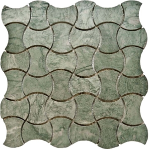 Verde Laguna Marble Mosaic Pattern