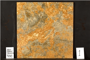 Mesta Rain Forest Travertine Slabs & Tiles, Yellow Polished Travertine Floor Tiles & Slabs