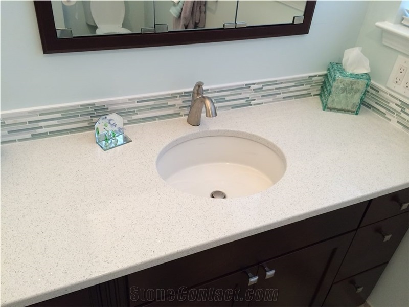 Specchio White by Hanstone Quartz for Vanity Top