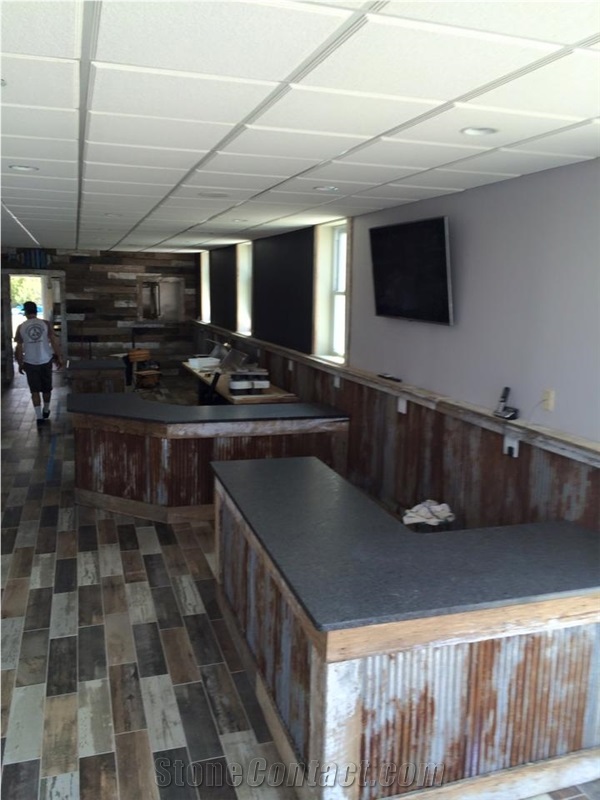Steel Gray Granite in Leather Finish Counter