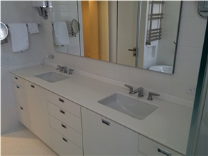 Vanity Top in 3/4" Honed Thassos Marble with Matching Bench Vanity Top in 3/4" Honed Thassos Marble with Matching Bench