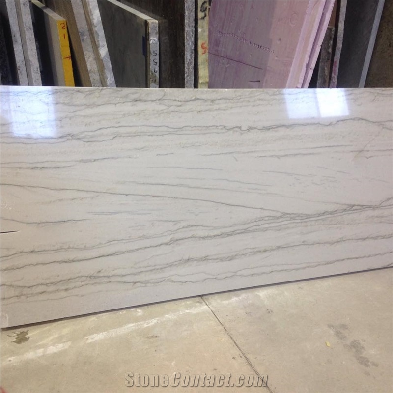 White Macaubas 56"X25" Quartzite Slabs