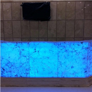 Translucent Onyx Panel Reception Desk