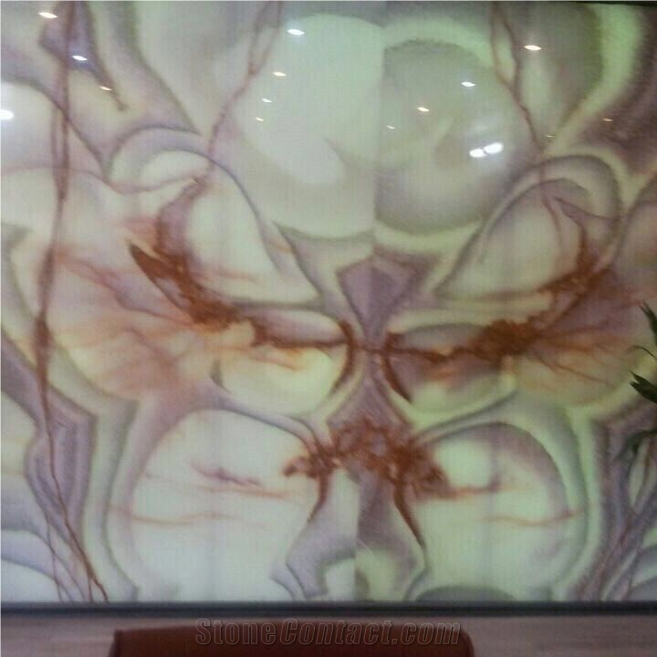 Translucent Onyx Panel Reception Desk