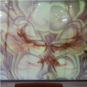 Translucent Onyx Panel Reception Desk