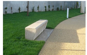 Granito Amarelo Vila Real Urban Landscaping Stones, Bench, Yellow Granite Street Furniture