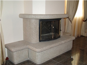 Amarelo Mondim Granite Fireplace Mantel, Yellow Granite Fireplaces