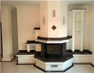Himalayan Blue Granite Fireplace Decorating