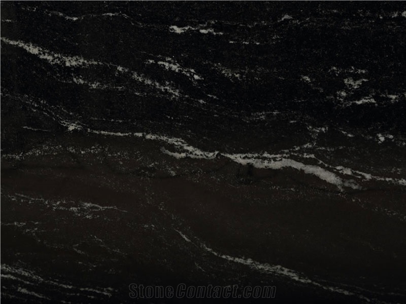 Preto Via Lactea, Via Lactea Granite Polished Slabs & Tiles, Black Polished Granite Floor Tiles, Wall Tiles