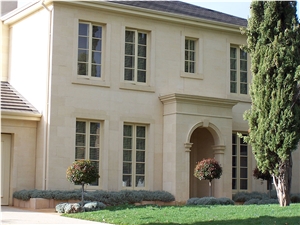 Gambier Limestone Plainface Veneer, Plainface Ashlar, Beige Limestone for Building