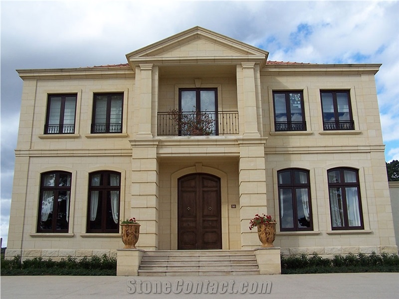 Gambier Limestone Plainface Veneer, Plainface Ashlar, Beige Limestone for Building