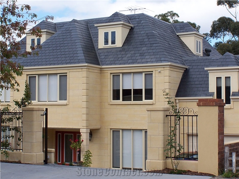 Gambier Limestone Plainface Veneer, Plainface Ashlar, Beige Limestone for Building