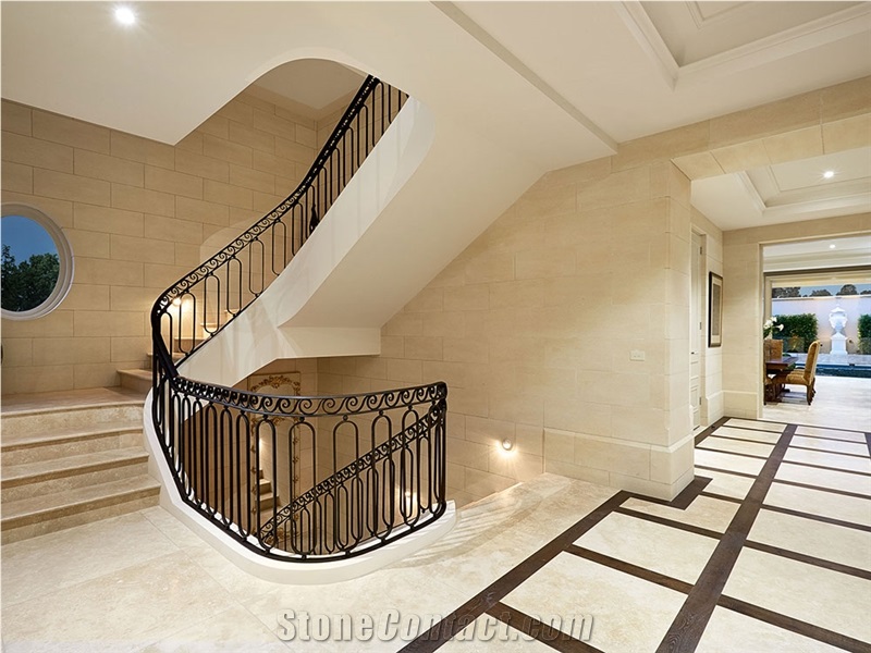 Gambier Limestone Plainface Veneer, Plainface Ashlar, Beige Limestone for Building