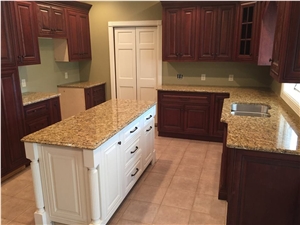 New Venetian Gold Granite Kitchen Perimeter Top with Island Top