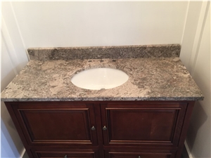 Pergaminho Granite Vanity top with Backsplash