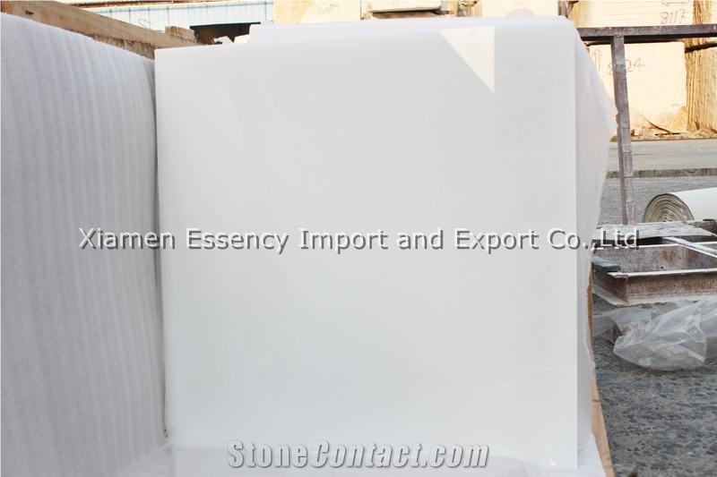 Chinese Pure White Marble Tiles, White Jade Marble Slabs & Tiles
