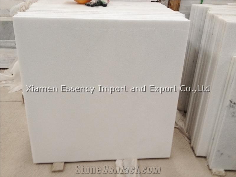 Chinese Pure White Marble Tiles, White Jade Marble Slabs & Tiles