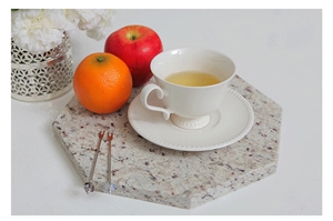 Galaxy White Granite Octagon Tray